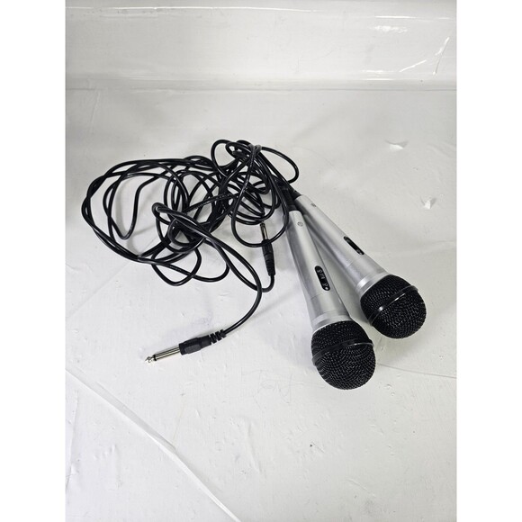 Lot Of 2 High Grade Professional Low-Noise Cable Microphone On Off Switch Silver - Picture 2 of 7